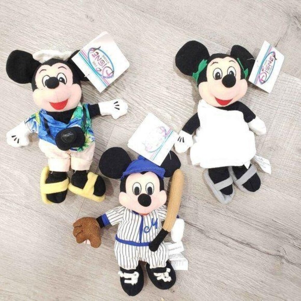 Disney Parks set of 3 mickey mouse NWT plush - Picture 1 of 8